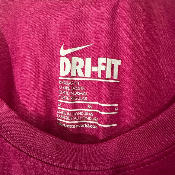 Nike long sleeve running dri-fit shirt hot pink size medium - Picture 2 of 3